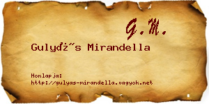 Gulyás Mirandella névjegykártya