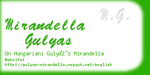 mirandella gulyas business card